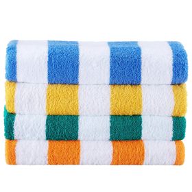 Beach Towel 4 Pack Large Pool Towel 30 x 60 in 100% Cotton Swimming Towel