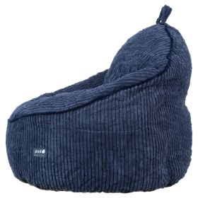 Room Revival Compressed Foam Bean Bag Chair for Kids, Navy Blue