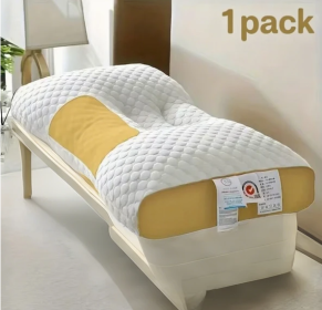 YBZ 3D Knitted Cotton Massage Pillow 1pack (Color: Yellow)